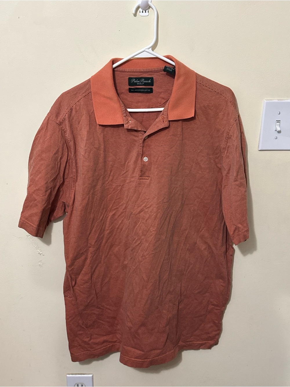 Men's Short-Sleeve Polo in Coral